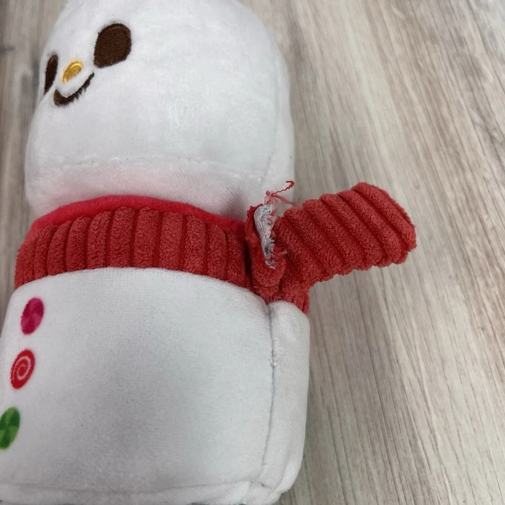 BarkBox Holiday Dog Toy Lot 6 Plush Snowman Peppermint Cocoa Cupcake Christmas